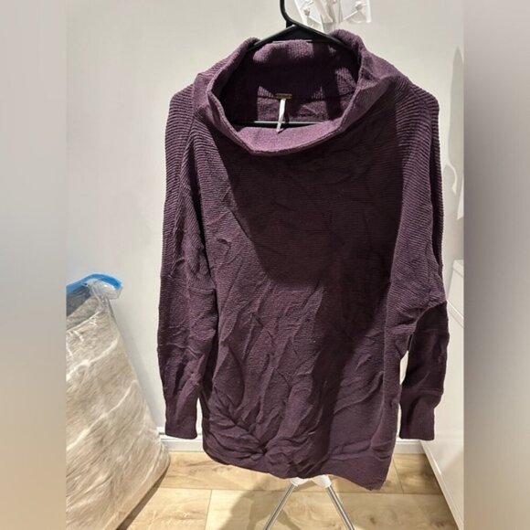 NWT- Free People “Ottoman Slouchy Tunic” (Black Raisin) - Size small - Picture 6 of 11
